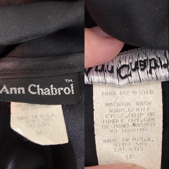 Vintage Ann Chabrol Cutout Black Button Up Blouse - Picture 4 of 7